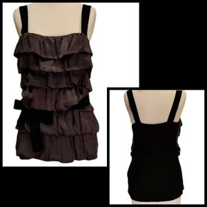 J.Crew Tiered Silk Ruffle Cami/Top